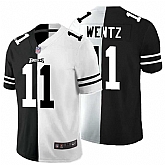 Nike Eagles 11 Carson Wentz Black And White Split Vapor Untouchable Limited Jersey Dyin,baseball caps,new era cap wholesale,wholesale hats